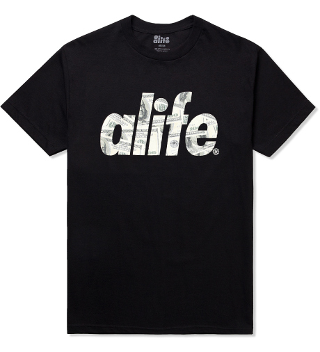 ALIFE Black Core Logo Notes T-Shirt